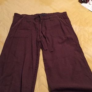 Brown linen pants